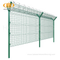 Pvc coated fence with barb wire for airport